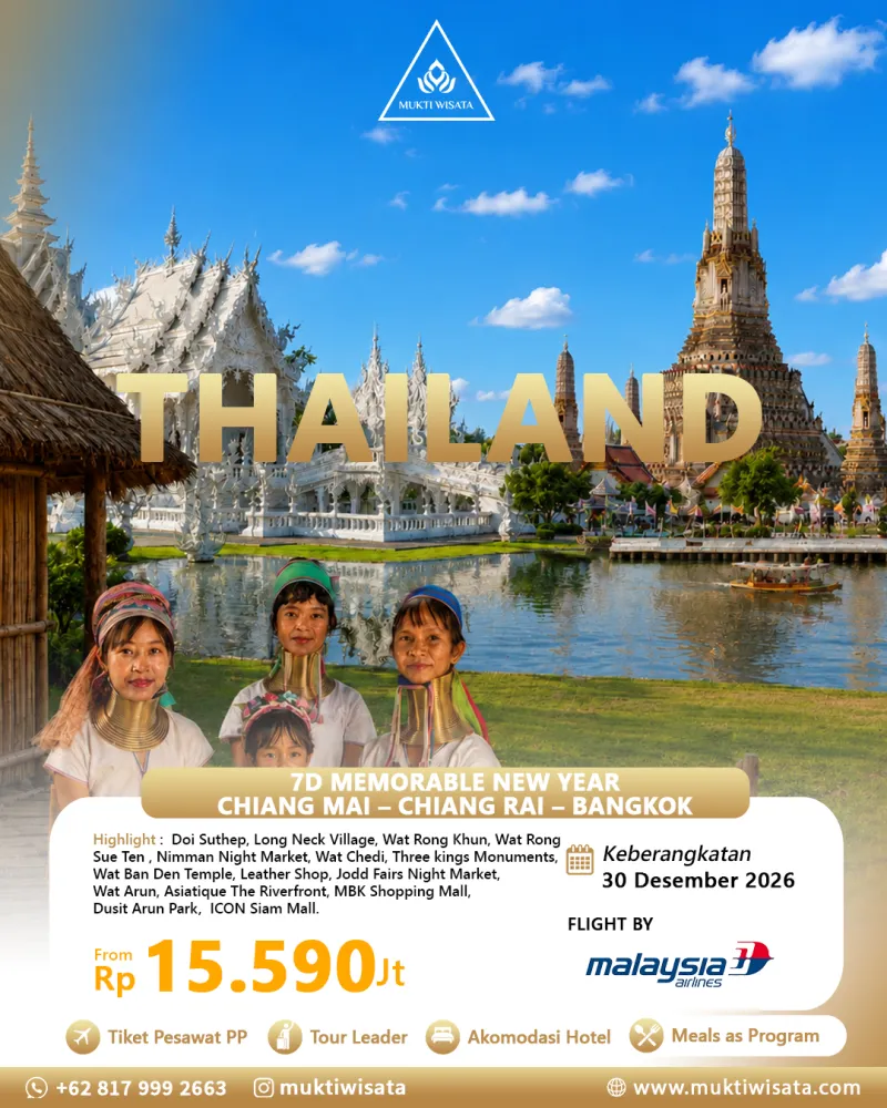 7D MEMORABLE NEW YEAR CHIANG MAI – CHIANG RAI – BANGKOK by MH