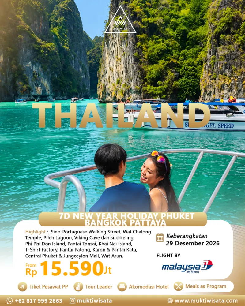 7D NEW YEAR HOLIDAY PHUKET BANGKOK PATTAYA by MH