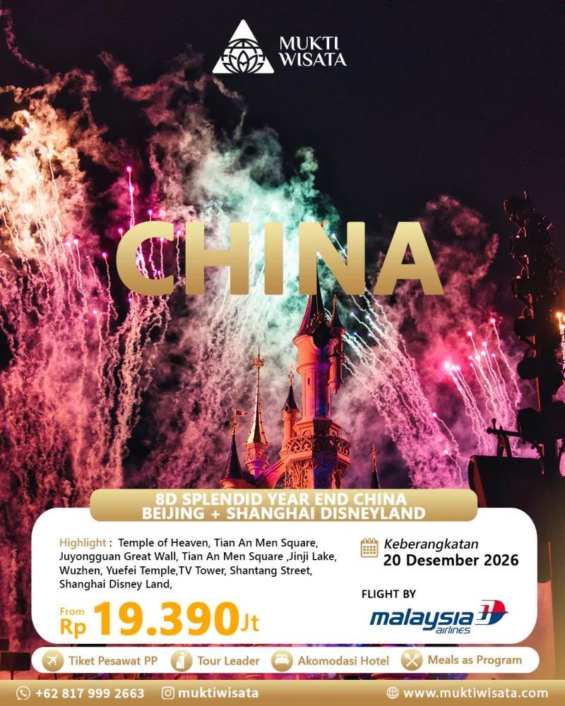 8D SPLENDID YEAR END CHINA BEIJING + SHANGHAI DISNEYLAND by MH